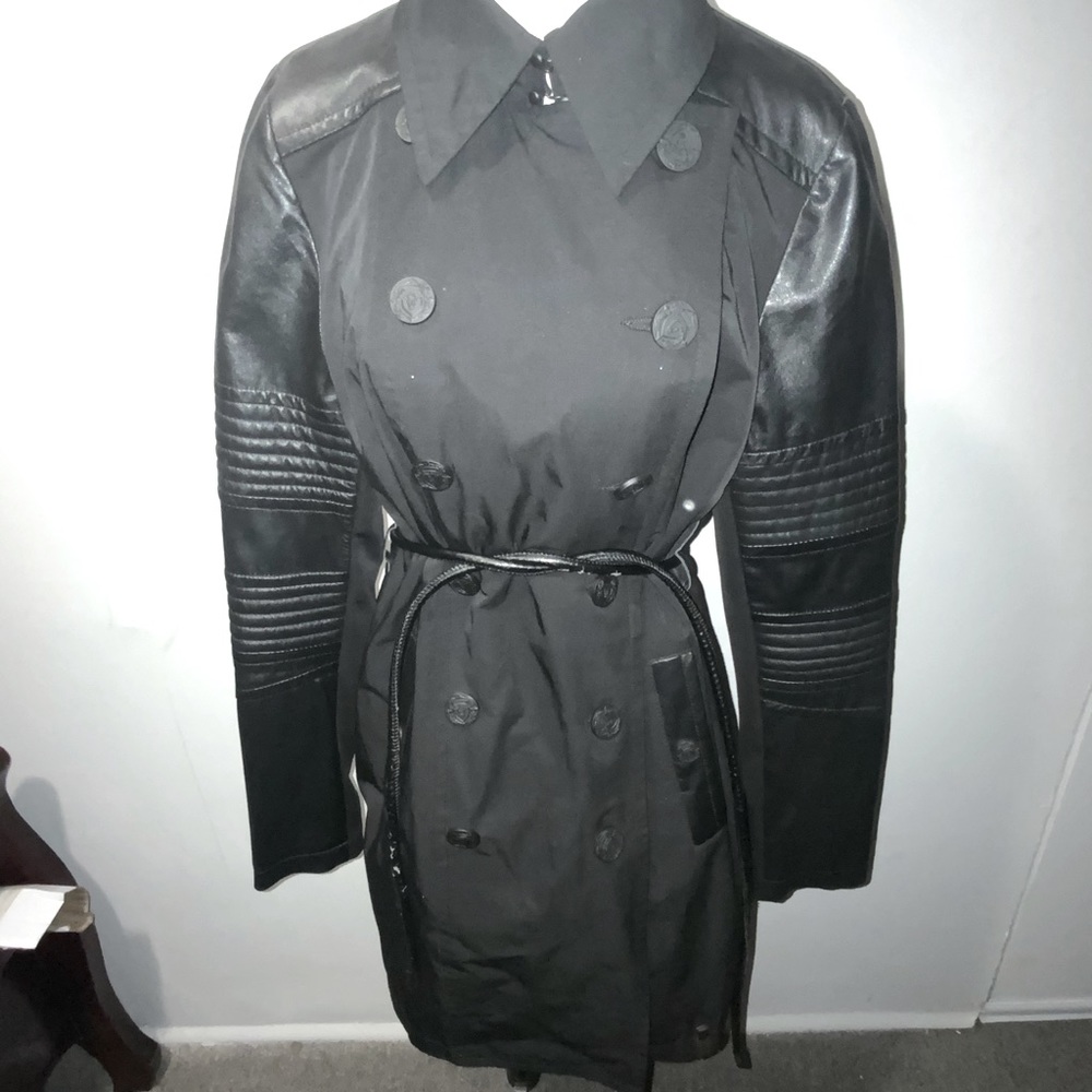 Rudsak leather pea coat